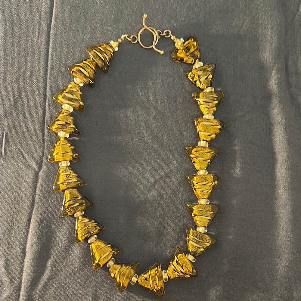 Glass Triangular Bead Necklace - Picture 5 of 9